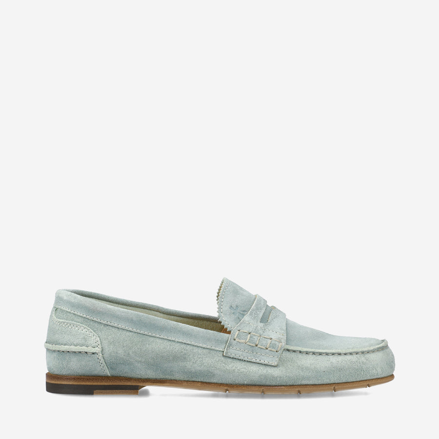 Premiata Mocassini M6780A in suede alga Economico