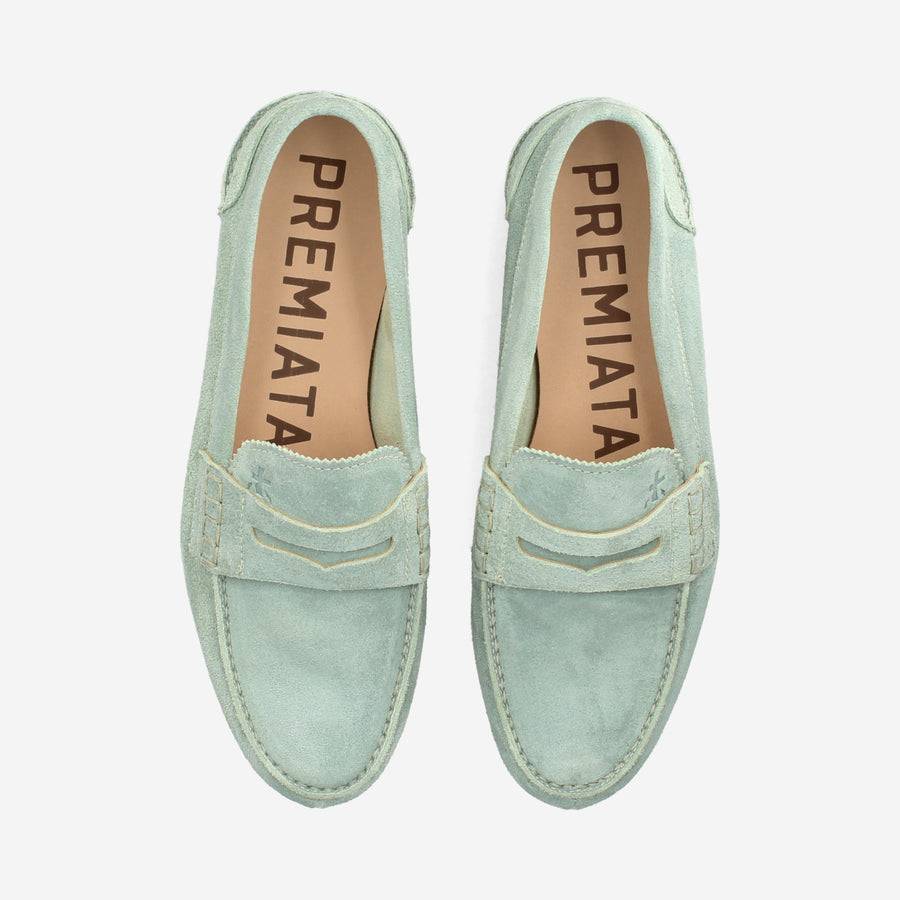 Premiata Mocassini M6780A in suede alga Economico