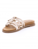 ﻿I NUOVO Sandalo basso donna I NUOVO 398007 CREMA Hotsell