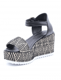 BUENO Sandalo con zeppa donna BUENO U7003 NERO Moda
