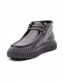 CLARKS Polacco casual uomo CLARKS TORHILL HI BLK LEA in pelle Outlet