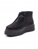 CLARKS Polacco donna CLARKS TORHILL MOSS BLK SDE in pelle nabuck Nuovo