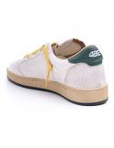 4B12 Sneakers uomo QUATTROBARRADODICI PLAY NEW 57 in pelle bianca Outlet
