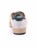 4B12 Sneakers uomo QUATTROBARRADODICI PLAY NEW 57 in pelle bianca Outlet