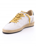 4B12 Sneakers uomo QUATTROBARRADODICI PLAY NEW 57 in pelle bianca Outlet