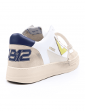 4B12 Sneakers uomo QUATTROBARRADODICI KYLE 752 in pelle bianca Saldi
