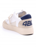 4B12 Sneakers uomo QUATTROBARRADODICI KYLE 752 in pelle bianca Saldi