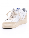 4B12 Sneakers uomo QUATTROBARRADODICI KYLE 752 in pelle bianca Saldi