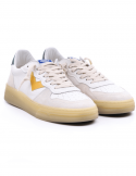 4B12 Sneakers uomo QUATTROBARRADODICI HYPER 924 in pelle bianca Hotsell