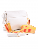FRAU Borsa donna FRAU 511 WHITE in pelle bottalata Qualità Garantita