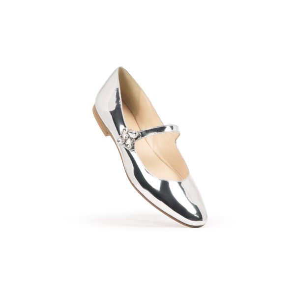 ﻿Prosperine Ballerina “Bebè” da Donna Effetto Specchio con Laccio Affare Del Giorno