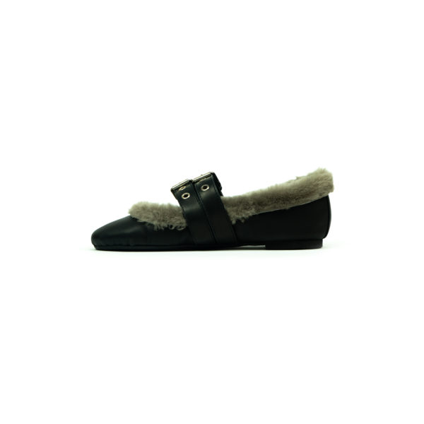 Prosperine Ballerina da Donna in Nappa con Peluche Nuova