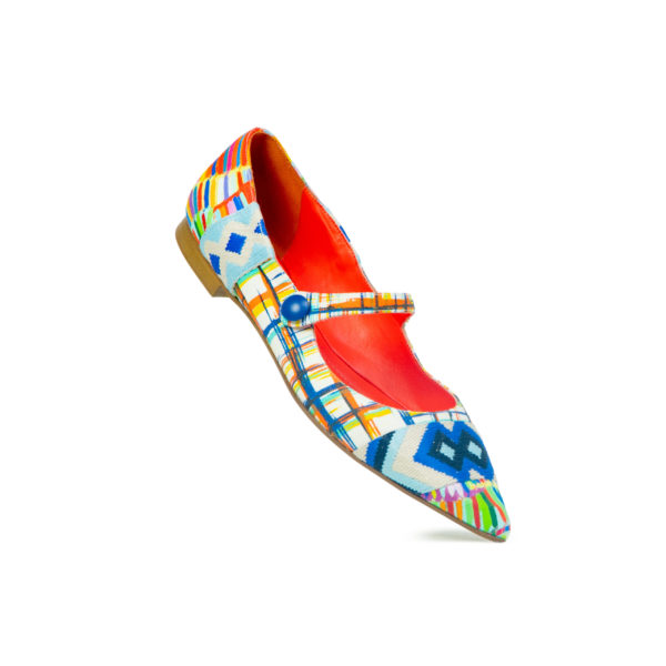 Prosperine Ballerina da Donna in Tessuto Multicolor Soddisfazione Garantita