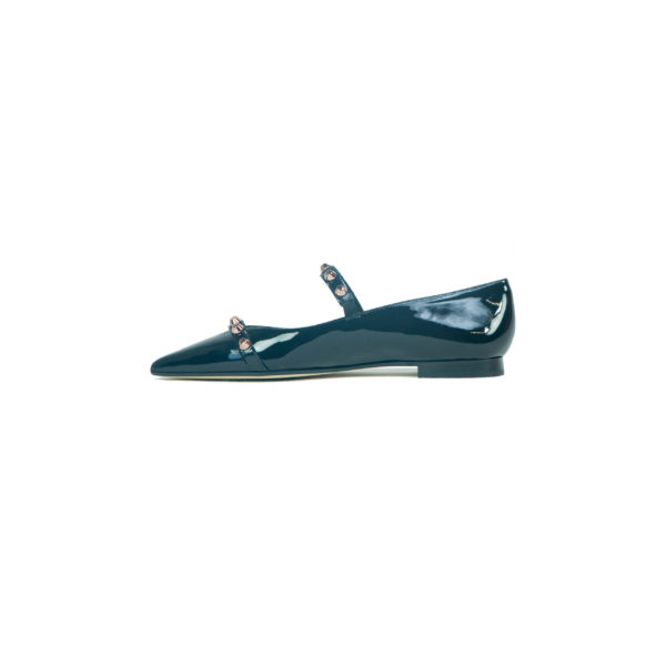 Prosperine Ballerina da Donna in Vernice con Cinturino e Borchie Acquista Ora
