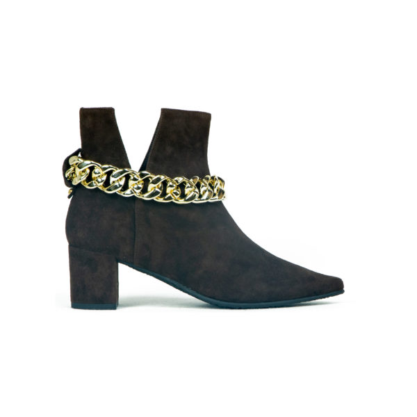Prosperine Stivale da Donna in Camoscio con Catena Hotsell