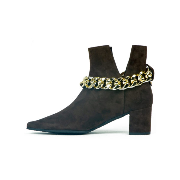 Prosperine Stivale da Donna in Camoscio con Catena Hotsell