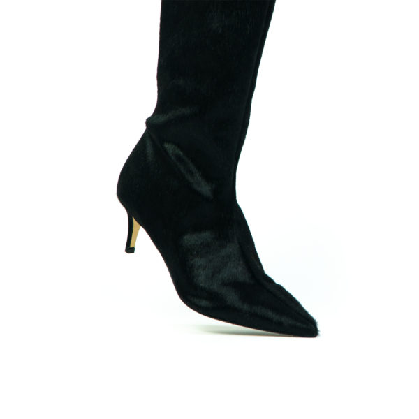 Prosperine Stivale Lungo da Donna in Cavallino Nero Fino al 65% di sconto