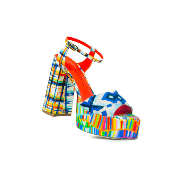 Prosperine Sandalo da Donna con Plateu Multicolor Vendita