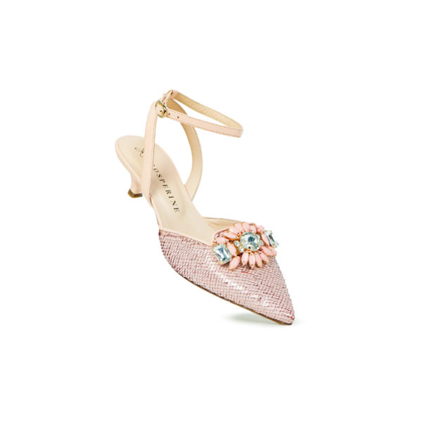 Prosperine Sandalo da Donna con Tacco 35 mm in Paillettes Spedizione Gratuita
