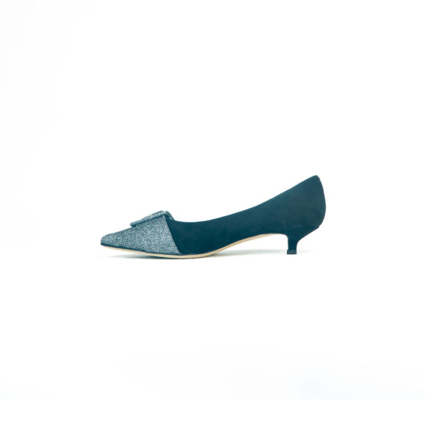 Prosperine Scarpa da Donna con Tacco in Camoscio e Glitter In Vendita