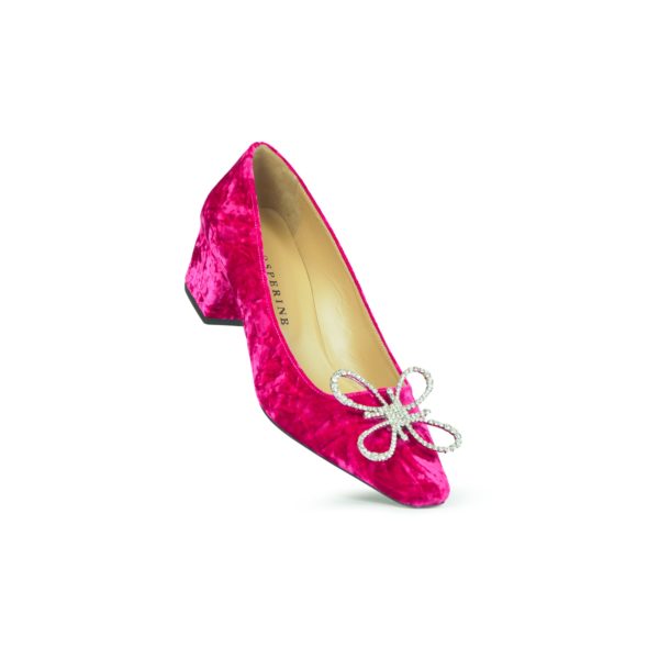 Prosperine Scarpa da Donna in Velluto con Fiore Saldi Di Fabbrica