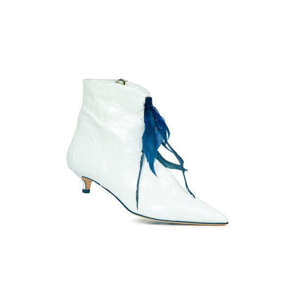 Prosperine Stivale da Donna in Vernice con Piume Italia
