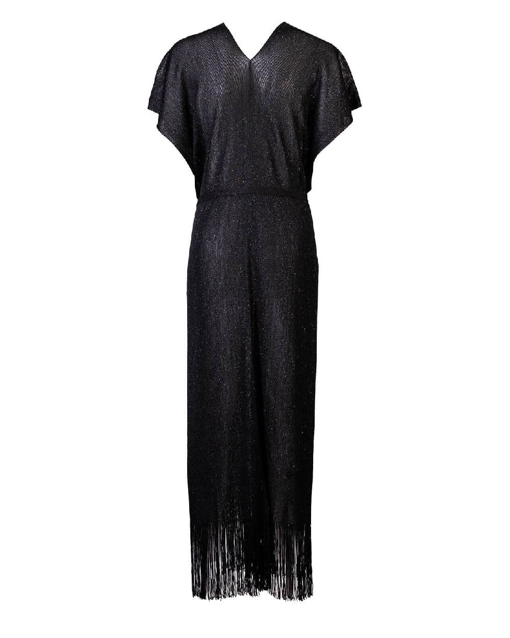 Raffaela D´Angelo Caftano in maglia lurex con frangia Vendita Economica