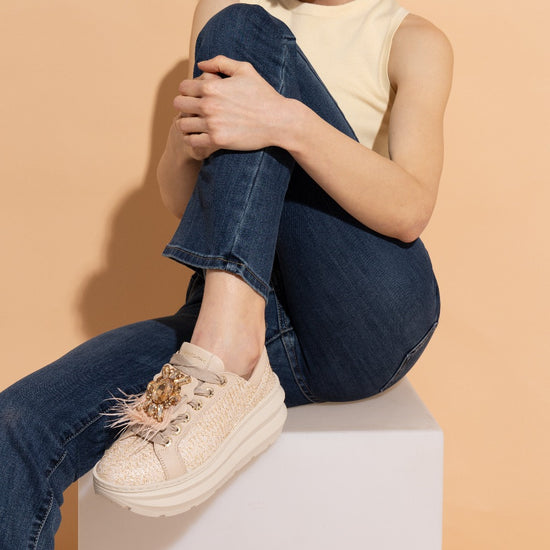 Lorenzo Mari Sneakers NEW Veronica Rafia Outlet