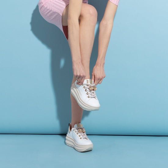Lorenzo Mari Sneaker Clio Bianco/Platino Hotsell