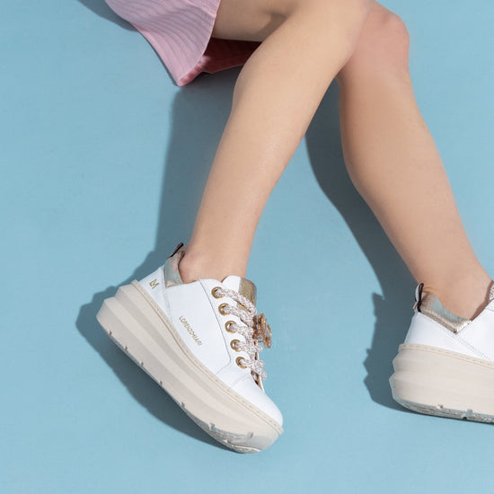 Lorenzo Mari Sneaker Clio Bianco/Platino Hotsell