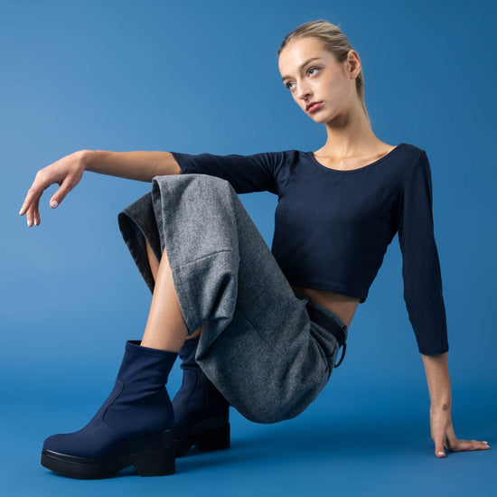Lorenzo Mari Stivaletto Polly lycra Blu Fino Al -60%
