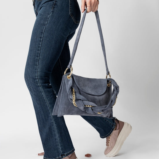Lorenzo Mari Borsa Little Darcy Camoscio denim Novità