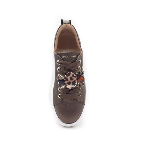 Lorenzo Mari Sneaker Sofia Chocolate Vendita Calda