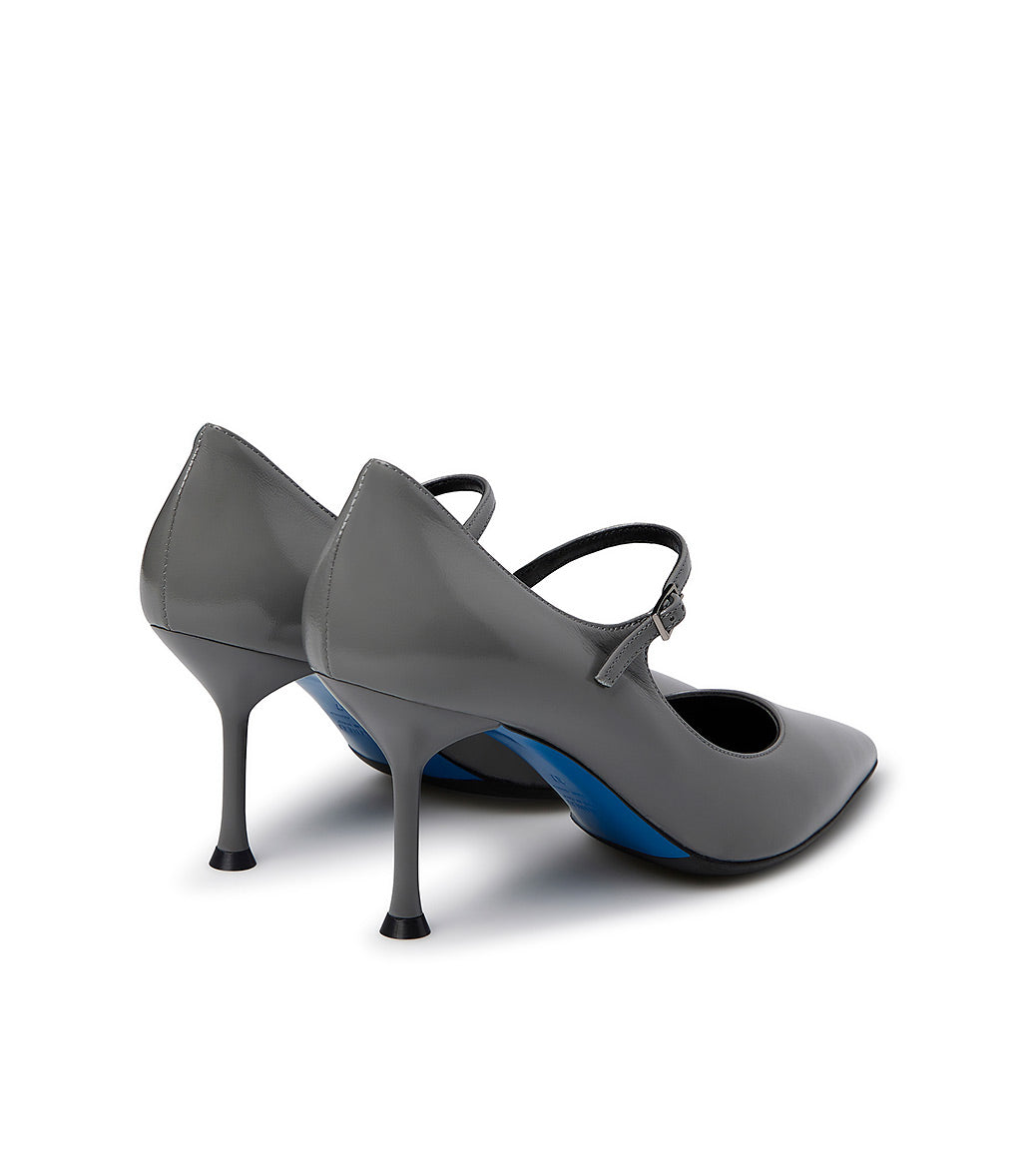 ﻿Loriblu Decollete in pelle lucida grigio con cinturino Affare Del Giorno