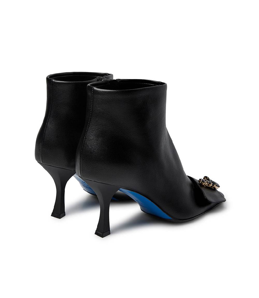 Loriblu Stivaletto in nappa nero con Logo Signature cristalli Offerte