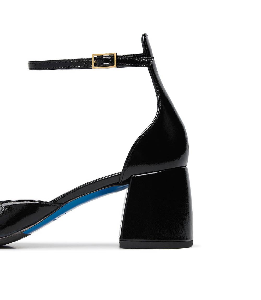 Loriblu Décolleté Mary Jane in pelle lucida nera con cinturino Hotsell