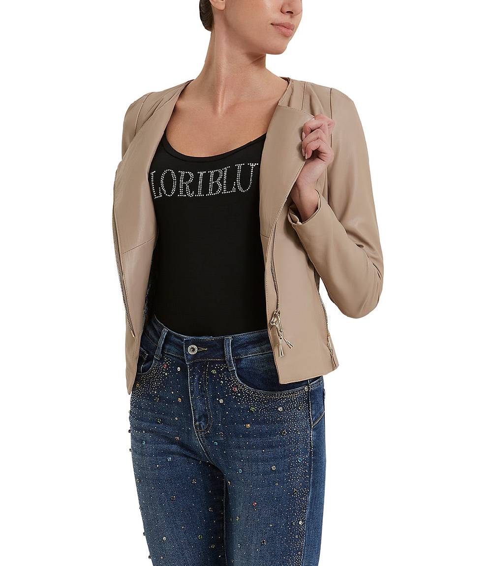 Loriblu Giacca in pelle beige I Più Venduti