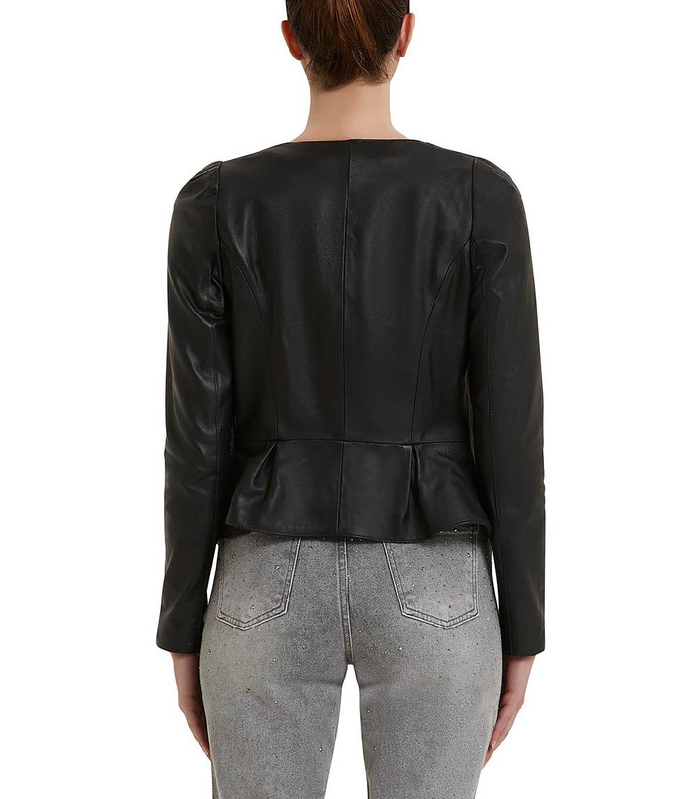 Loriblu Giacca in pelle nera Vendite Flash
