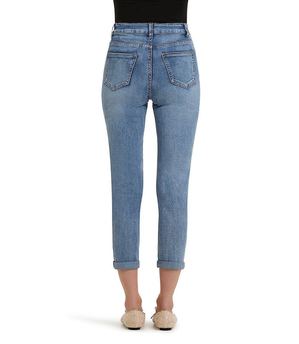 Loriblu Jeans slim-fit con strappi all-over In Linea