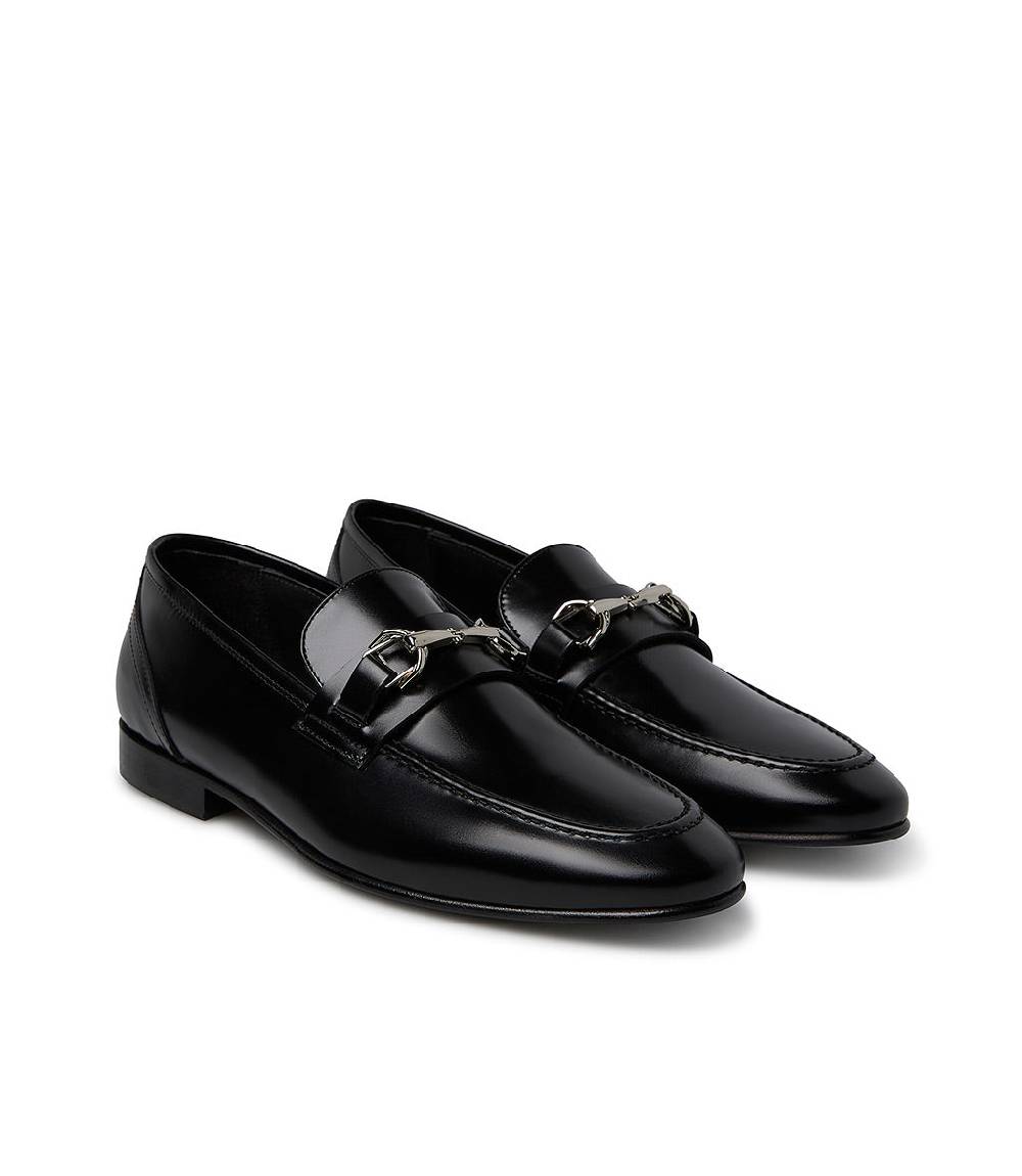 Loriblu Mocassino in vitello spazzolato nero Outlet