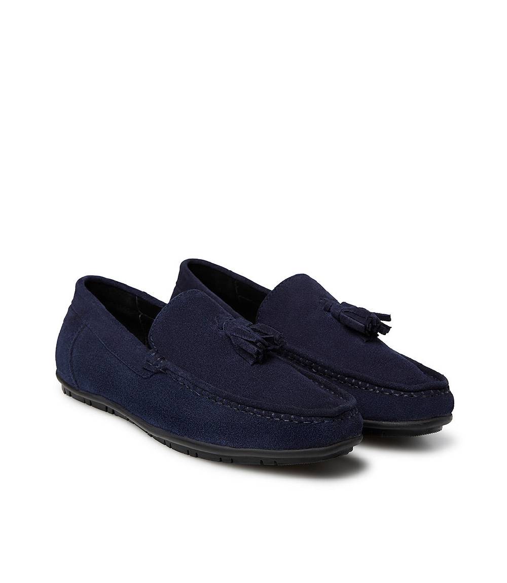 Loriblu Mocassino in camoscio blu con nappine Hotsell