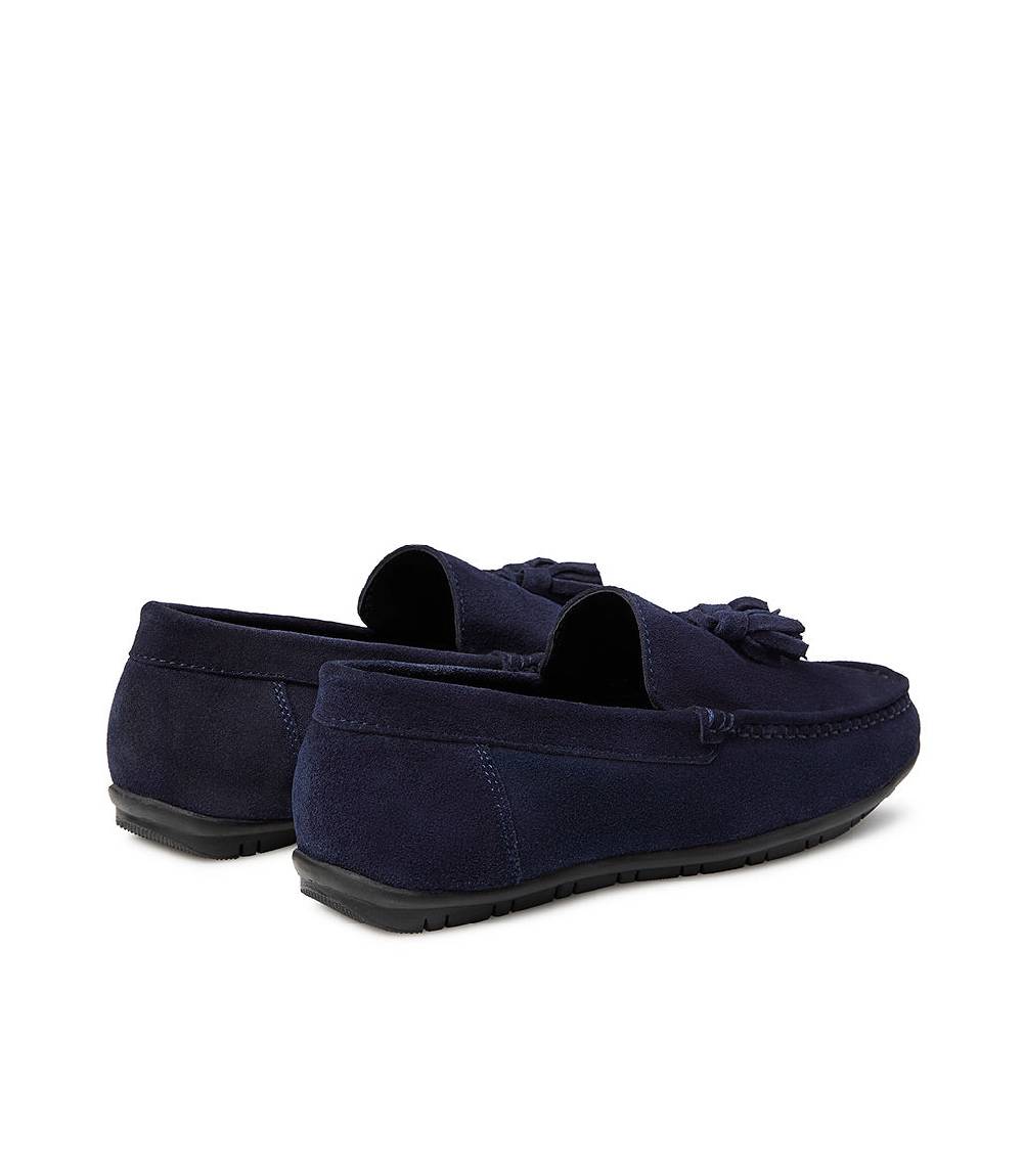 Loriblu Mocassino in camoscio blu con nappine Hotsell