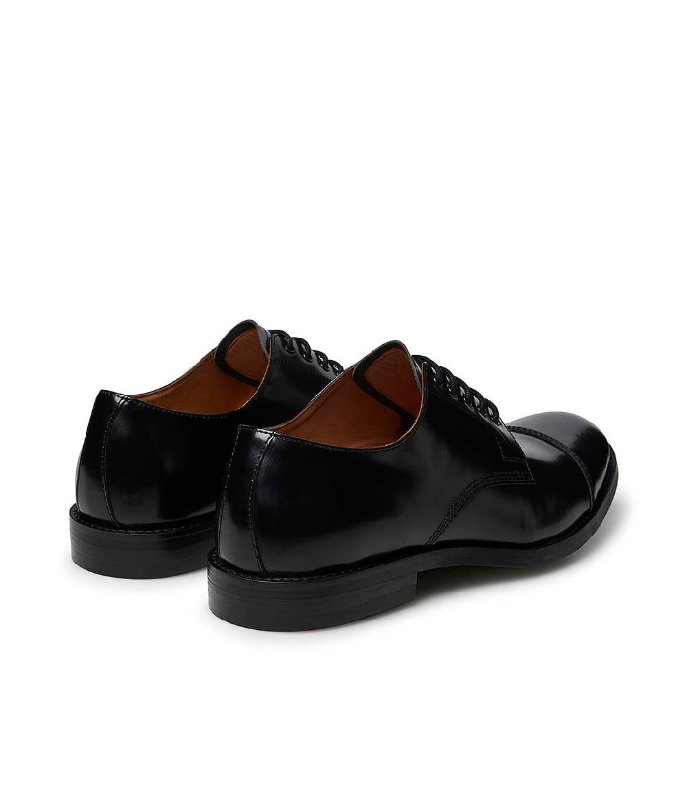 Loriblu Oxford in vitello spazzolato nero Vendita Calda