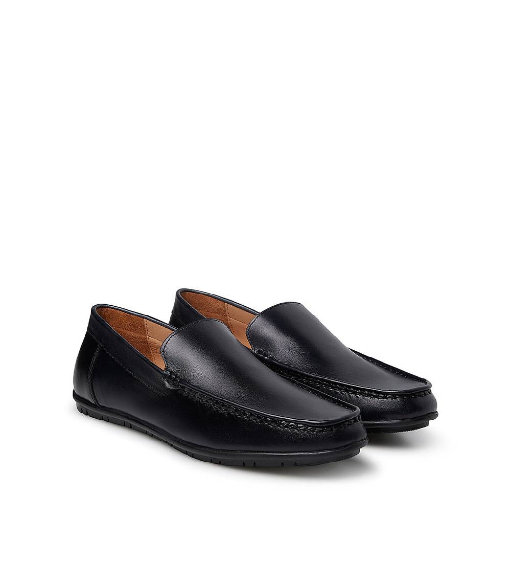 Loriblu Mocassino in pelle blu scuro Fino al 50% di sconto