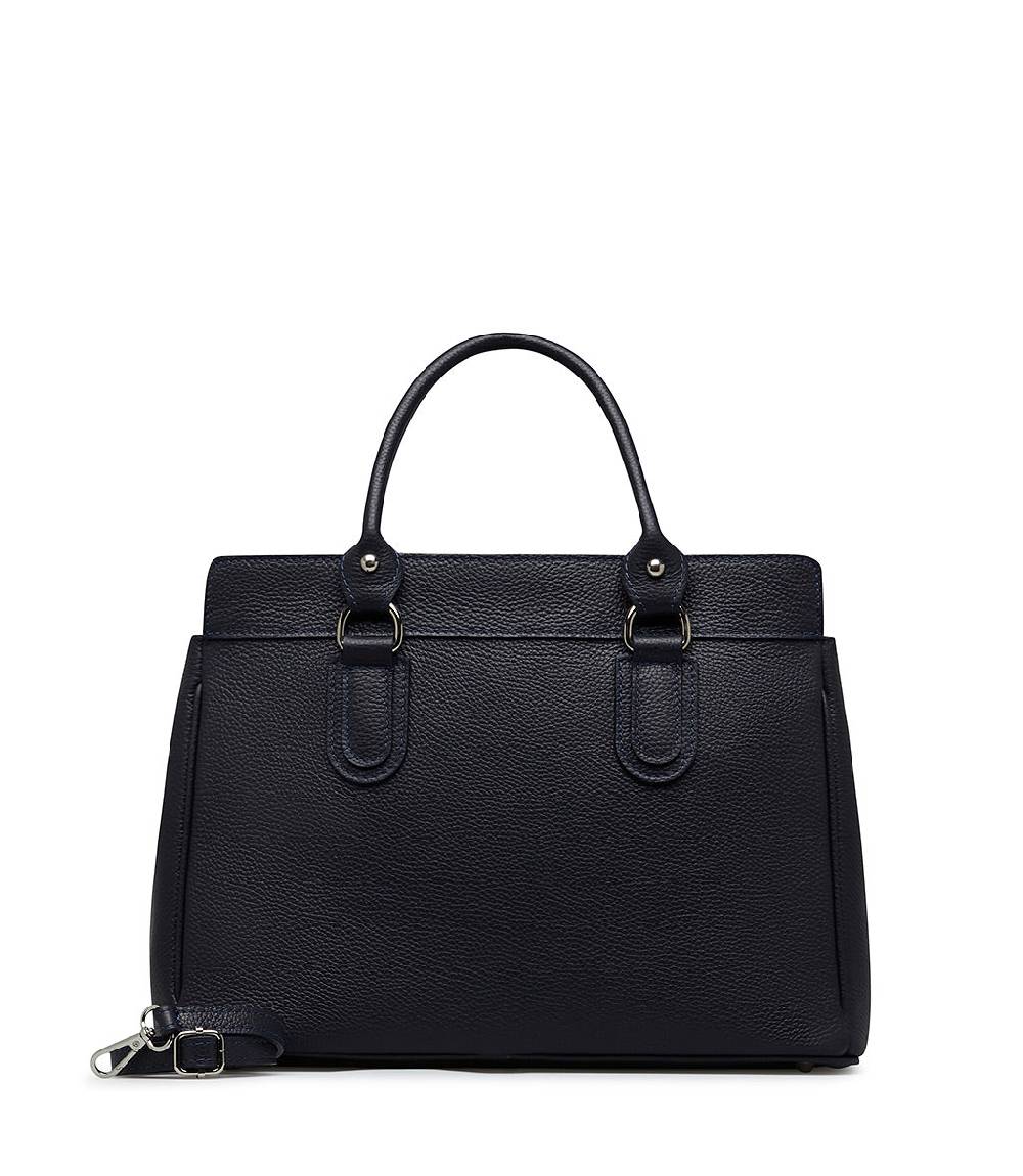 Loriblu Borsa tote in pelle testurizzata blu Nuova