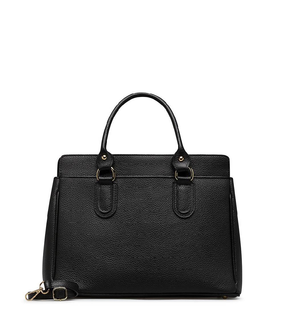 Loriblu Borsa tote in pelle testurizzata nera Moda
