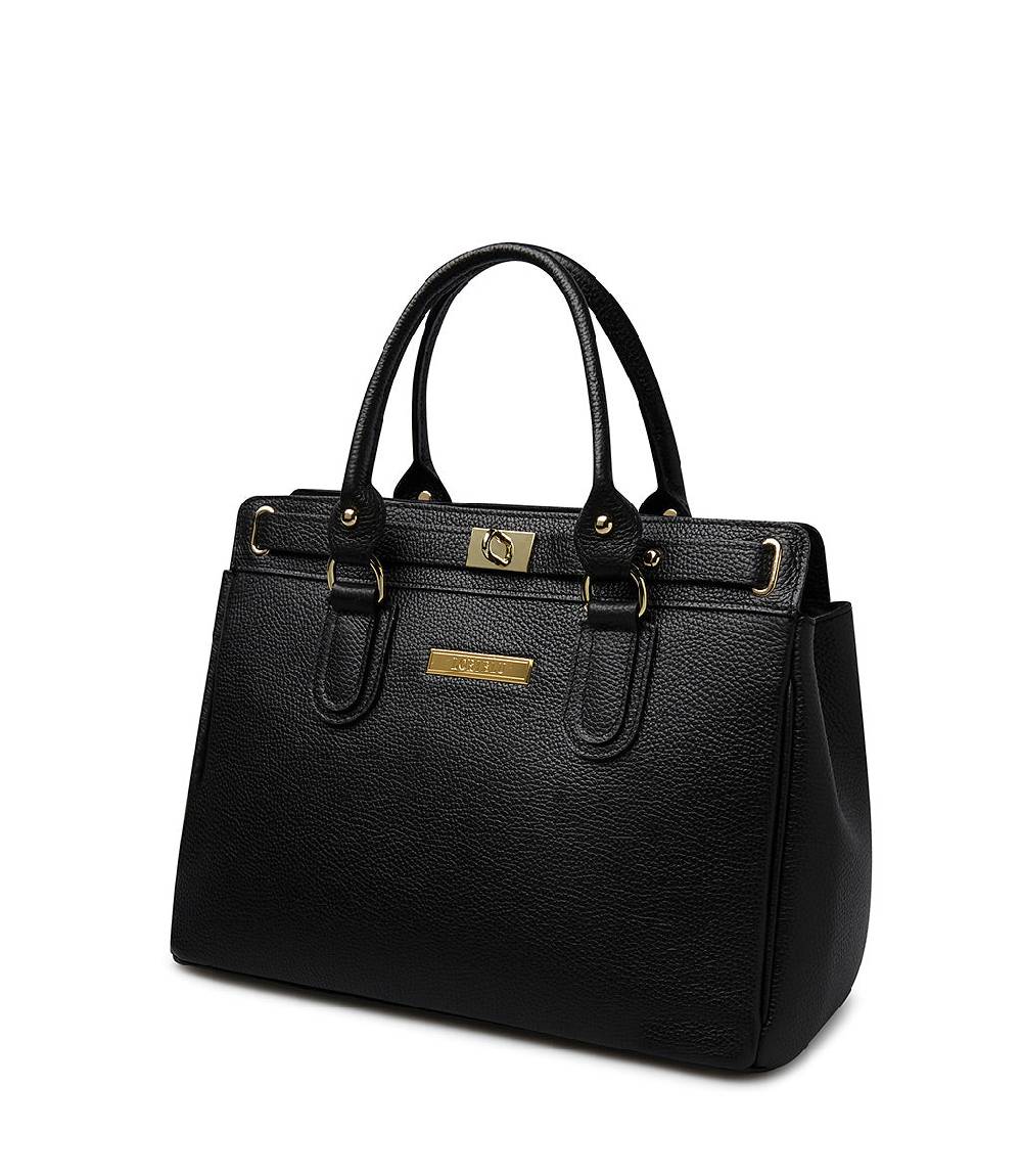 Loriblu Borsa tote in pelle testurizzata nera Moda