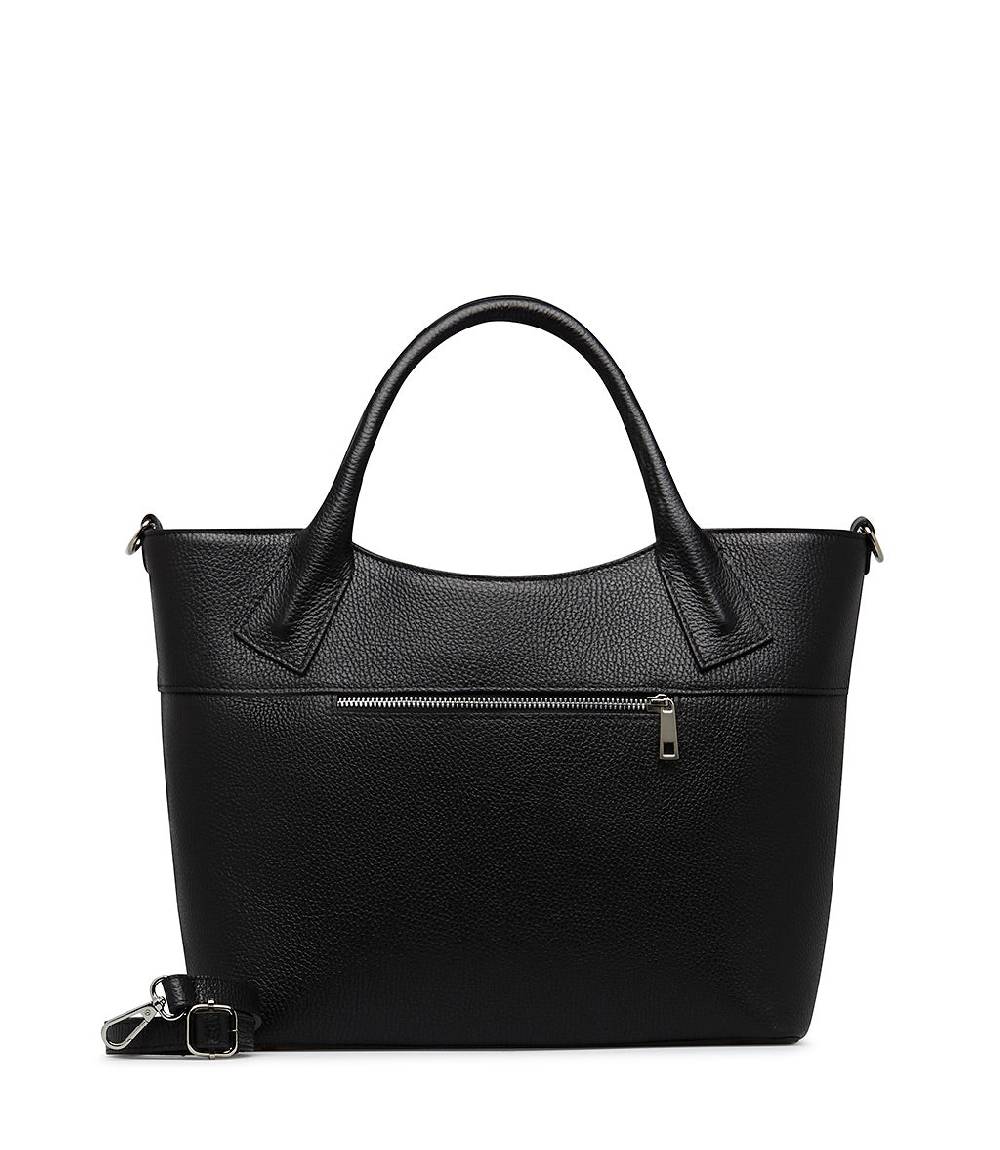 Loriblu Borsa tote nera in pelle stampata Italy