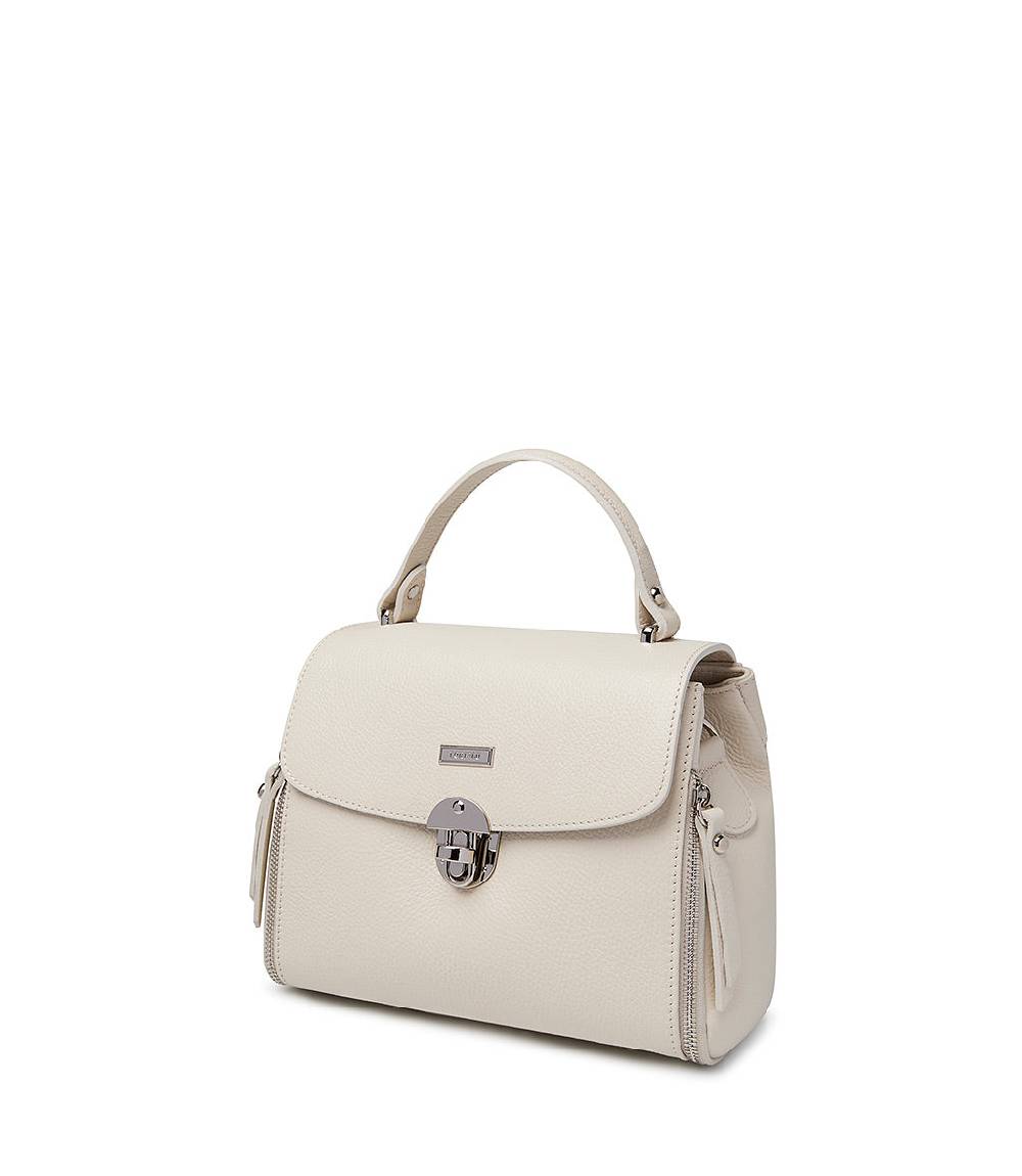Loriblu Borsa a mano beige in pelle martellata Nuovo