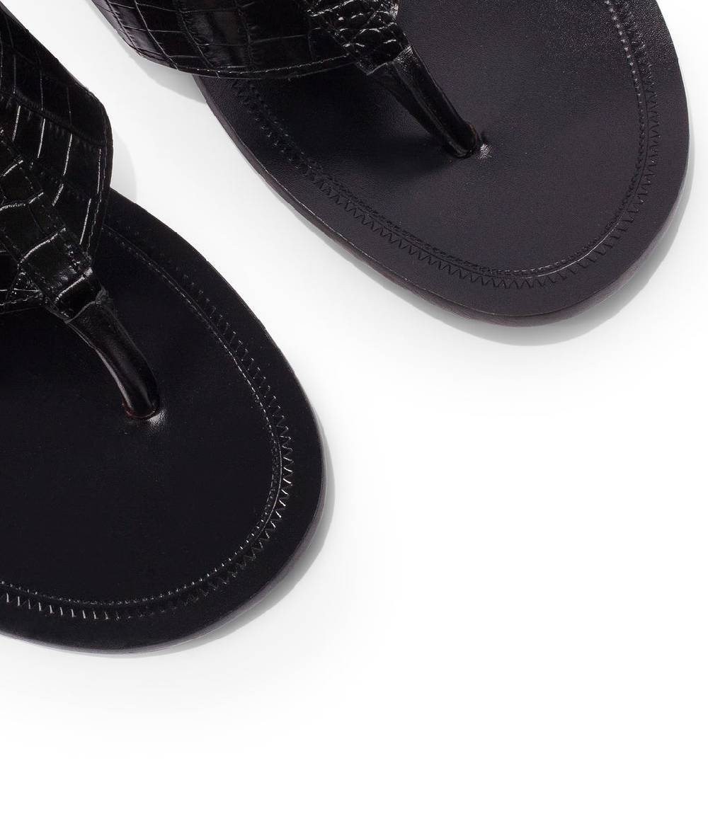 Loriblu Sandali infradito in pelle nera Acquista Ora
